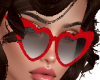 red retro glasses