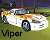 Car Dodge Viper Flames