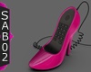 heel phone chair -pink