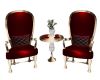 red gold coffee chairs