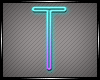 Neon Letter T