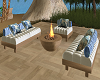 Tropical Couch/Fireplace