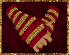 Zoey Red Gold Mitts