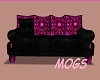 Classy Pink Black Couch