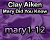 Clay Aiken Mary did you