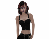 Denim Corset Vamp Black