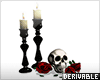 *013 BW candles+skull