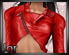 *JK* Leather Jacket Red