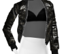 black leather jacket