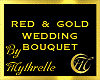 RED & GOLD BRIDE BOUQUET