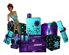 purple and teal gifts