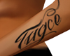 tugce arm tattoo