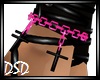 {DSD} Pink Cross Anklet