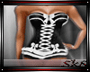 Laceup Corset -Blk/white