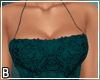 Teal Side Slit Gown