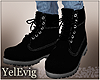 [Y] Black boots M