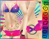 *S Rainbow PVC Bikini