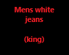 white mens jeans king