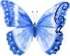 Glittery Blue Butterfly