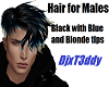 Male-Black nBluBlondeTip