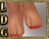 Red Nalis Bare Feet