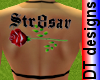 Str8sav rose back tattoo