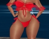 Red Ruffle Bikini