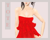 ± Red Ruffled Dress