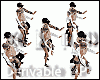 group modern dancing