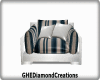 GHEDC Bleu Stripes Chair