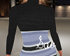 Sweater Dress-Black/Blue