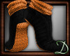 [D] Orange/Black Socks