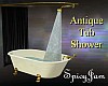 Antique Tub_Shower Blk