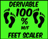 {L} 100% Foot Scaler