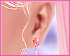 Pink Puffy Earrings