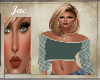 J~PLAID TOP GREEN PLAID