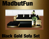 Black Gold Sofa Set