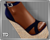 Navy Cork Sandals