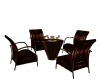 Brown Gold table Chairs