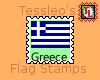 Greek flag stamp