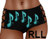Teal Music Hot Pants RLL