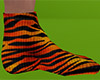 Orange Tiger Stripe Socks (M)