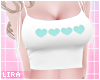 Pastel Minty Hearts Top