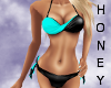 *h* Bikini Aqua Black