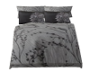 BLK GREY BED COVER