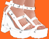 strappy white shoes