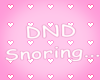 DND snoring.. head sign