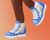 Blue/White Lace Sneakers