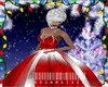 Holiday Red White Gown