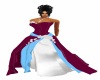 Claret and blue gown 